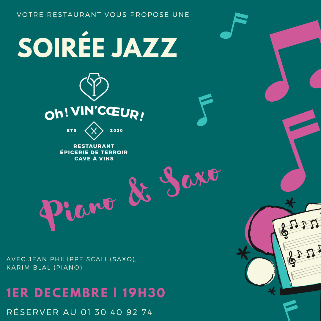 Soirée jazz le 1er décembre !